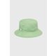 Bombažni klobuk New Era zelena barva - zelena. Klobuk iz kolekcije New Era. Model z ozkim robom, izdelan iz enobarvnega materiala.