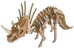 Woodcraft Lesena 3D sestavljanka Triceratops