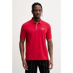 EA7 Emporio Armani polo majica moška z bombažem rdeča AF13511.7M001539