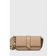 Usnjena torbica MICHAEL Michael Kors bež barva - bež. Majhna torbica iz kolekcije MICHAEL Michael Kors. Model na zapenjanje, izdelan iz naravnega usnja.