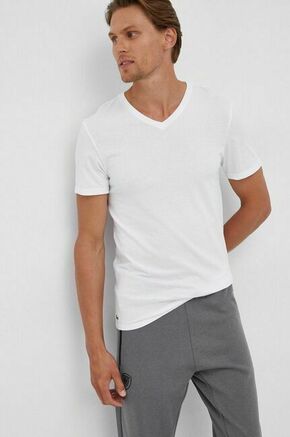 Bombažen t-shirt Lacoste bela barva - bela. T-shirt iz kolekcije Lacoste. Model izdelan iz tanke