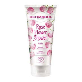 Dermacol Rose Flower Shower krema za prhanje proti suhi koži 200 ml za ženske