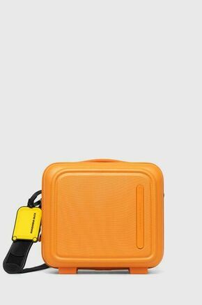 Kozmetična torbica Mandarina Duck oranžna barva - oranžna. Toaletna torbica iz kolekcije Mandarina Duck. Model izdelan iz sintetičnega materiala.