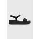 Sandali Melissa MELISSA SUN LAGUNA PLATFORM AD ženski, črna barva, M.35755.AT188 - črna. Sandali iz kolekcije Melissa. Model je izdelan iz sintetičnega materiala. Model z mehkim, oblikovanim vložkom zagotavlja udobje.