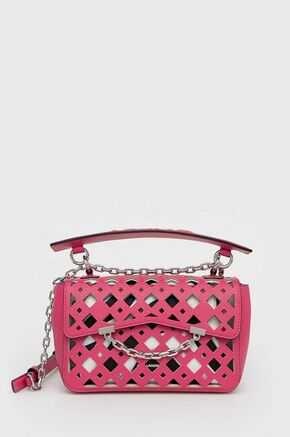 Karl Lagerfeld torbica - roza. Majhna torbica iz kolekcije Karl Lagerfeld. Model z zaponko