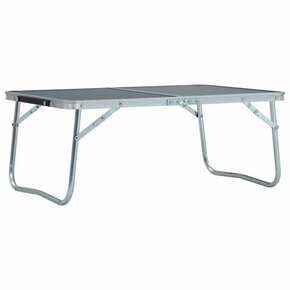 VidaXL Zložljiva miza za kampiranje siva iz aluminija 60x40 cm
