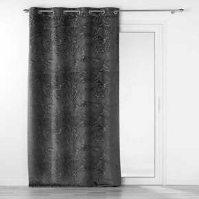 Antracitno siva žametna zavesa 140x240 cm Analia – douceur d'intérieur