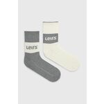 Levi's nogavice (2-pack) - siva. Dolge nogavice iz zbirke Levi's. Model izdelan iz raztegljive vzorčaste tkanine. Vključena sta dva para