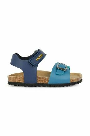 Otroški sandali Geox mornarsko modra barva - modra. Otroški sandali iz kolekcije Geox. Model izdelan iz ekološkega usnja.