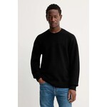 Pulover Guess Jeans moški, črna barva, M5BR03 Z0292 - črna. Pulover iz kolekcije Guess Jeans. Model izdelan iz elastične pletenine. Poliester zagotavlja visoko odpornost na mečkanje.