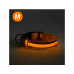 YUMMIE ovratnica z LED osvetlitvijo - USB z baterijo - velikost M (48cm) - oranžna