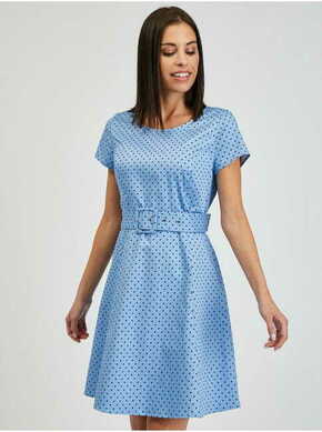 Orsay Modra ženska pikčasta obleka s pasom ORSAY_490458520000 38