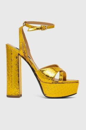Usnjeni sandali Patrizia Pepe zlata barva