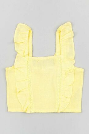Otroška bluza zippy rumena barva - rumena. Otroški mikica iz kolekcije zippy. Model izdelan iz enobarvne tkanine. Ima kvadratni izrez.