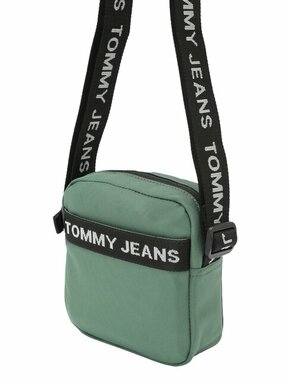 Torbica za pas Tommy Jeans zelena barva - zelena. Torbica za pas iz kolekcije Tommy Jeans. Model izdelan iz tekstilnega materiala.