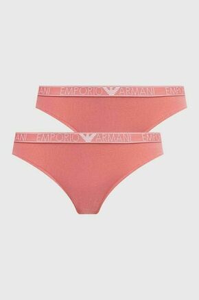 Spodnjice Emporio Armani Underwear 2-pack roza barva - roza. Spodnjice iz kolekcije Emporio Armani Underwear. Model izdelan iz udobne