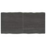 vidaXL Mizna plošča temno siva 120x60x6 cm obdelana trdna hrastovina