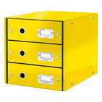 Leitz Click &amp; Store škatla za dokumente s 3 predali, rumena
