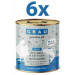 Grau GP Adult konzerva za mačke, perutnina &amp; morska riba, 6 x 800 g