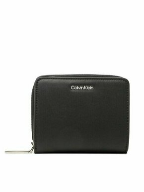 Calvin Klein Majhna ženska denarnica Ck Must Z/A Walle W/Flap Md K60K610300 Črna