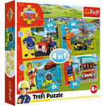 Trefl Puzzle 4v1 - Odvážny Požiarnik Sam / Prism A&amp;D Fireman Sam
