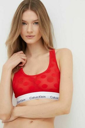 Calvin Klein Underwear modrček - rdeča. Modrček klasičnega kroja iz kolekcije Calvin Klein Underwear. Model izdelan iz tilastega materiala.