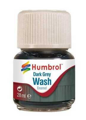 Humbrol barvna emajl AV0204 - Wash - temno siva 28ml