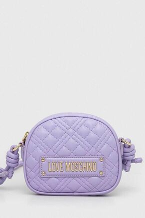 Torbica Love Moschino vijolična barva - vijolična. Majhna torbica iz kolekcije Love Moschino. Model na zapenjanje