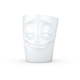Bela porcelanasta skodelica z ročajem 58products, prostornina 350 ml