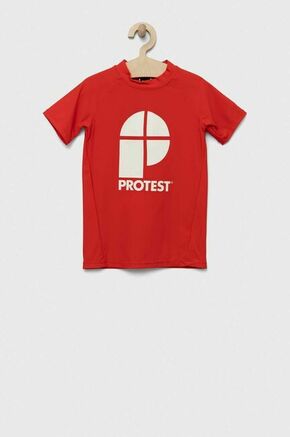 Otroška kratka majica Protest PRTBERENT JR rdeča barva - rdeča. Otroška kratka majica iz kolekcije Protest