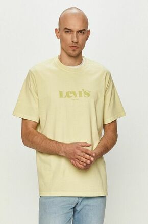 T-shirt Levi's zelena barva - zelena. T-shirt iz kolekcije Levi's. Model izdelan iz pletenine s potiskom.