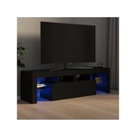 VIDAXL TV omarica z LED lučkami črna 140x36,5x40 cm