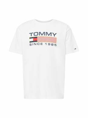 Bombažna kratka majica Tommy Jeans bela barva - bela. Kratka majica iz kolekcije Tommy Jeans. Model izdelan iz tanke