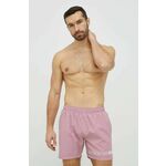 Kopalne kratke hlače BOSS roza barva - roza. Kopalne kratke hlače iz kolekcije BOSS. Model izdelan iz tkanine.