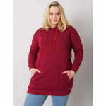 BASIC FEEL GOOD Ženska majica s kapuco plus size LUNA burgundska RV-BL-6338.19X_362523 XL