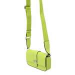 Usnjena torbica MICHAEL Michael Kors zelena barva - zelena. Majhna torbica iz kolekcije MICHAEL Michael Kors. Model na zapenjanje, izdelan iz naravnega usnja. Lahek in udoben model, idealen za vsakodnevno nošenje.