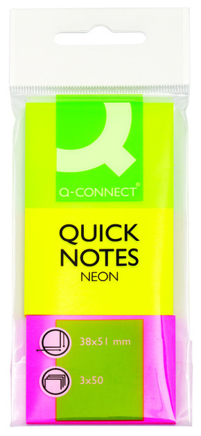 Q-Connect Blazinice 38 x 51 mm - neon
