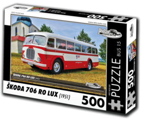WEBHIDDENBRAND RETRO-AUTA Puzzle BUS št. 15 Škoda 706 RO LUX (1951) 500 kosov