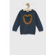 Otroški bombažen pulover Name it - modra. Otroški Pulover iz kolekcije Name it. Model z okroglim izrezom, izdelan iz bombažne pletenine.