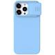 nillkin camshield silikonski ovitek za iphone 15 pro s pokrovom za kamero - modri