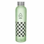 Zelena steklena steklenica za vodo 600 ml Šachovnice – Orion