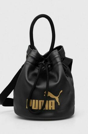 Torbica Puma črna barva - črna. Majhna torbica mošnjiček iz kolekcije Puma. Model na zapenjanje