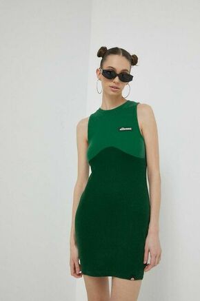 Obleka Ellesse zelena barva - zelena. Casual obleka iz kolekcije Ellesse. Oprijet model