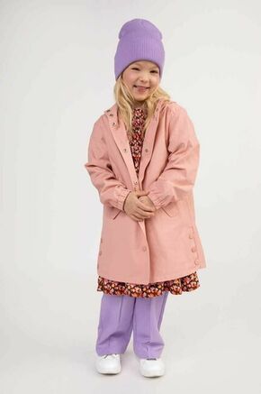 Otroška jakna Coccodrillo roza barva - roza. Otroška Jakna iz kolekcije Coccodrillo. Prehoden model izdelan iz enobarvnega materiala.