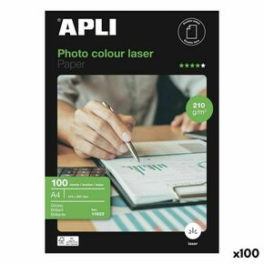 NEW Sijoči foto papir Apli Laser 100 Listi Dvostransko A4