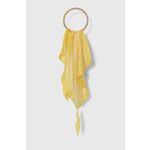 Rutica s primesjo svile Lauren Ralph Lauren rumena barva, 454943689 - rumena. Rutica iz kolekcije Lauren Ralph Lauren. Model izdelan iz vzorčaste tkanine.