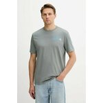Bombažna kratka majica Calvin Klein Jeans moška, siva barva, LV04RC844G - siva. Kratka majica iz kolekcije Calvin Klein Jeans, izdelana iz tanke, elastične pletenine. Model iz izjemno udobne bombažne tkanine.