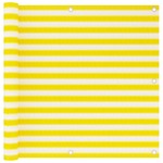 Balkonsko platno rumeno in belo 90x500 cm HDPE