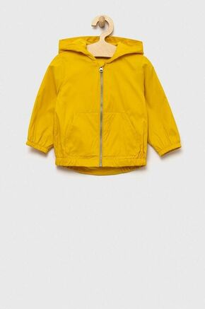 Otroška jakna United Colors of Benetton rumena barva - rumena. Otroški jakna iz kolekcije United Colors of Benetton. Nepodložen model
