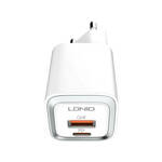 LDNIO A2318C USB, USB-C 20W omrežni polnilnik + kabel Lightning